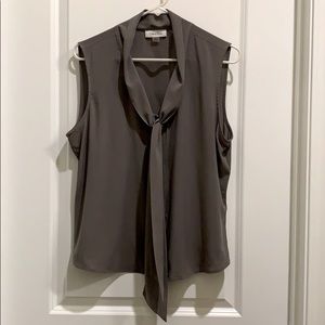 Calvin Klein Sleeveless Tie Neck Top